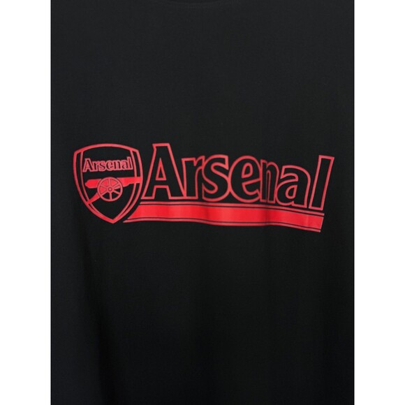 Arsenal Large Graphic Tee Black Cotton Short Sleeve Crew Neck Soccer Retro NWOT - Picture 2 of 7